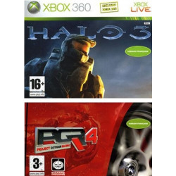 Jeu HALO 3 + PGR 4 XBOX 360